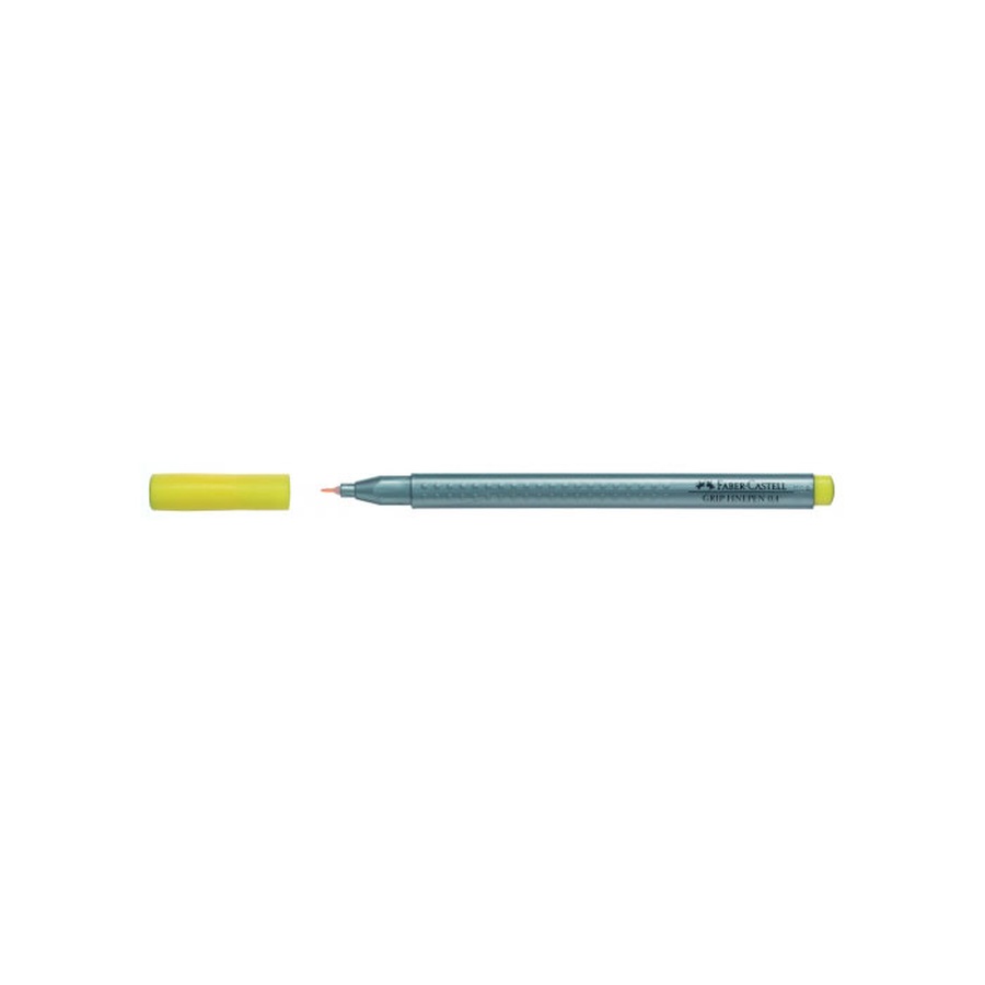 картинка Ручка капиллярная faber-castell grip, цвет желтый