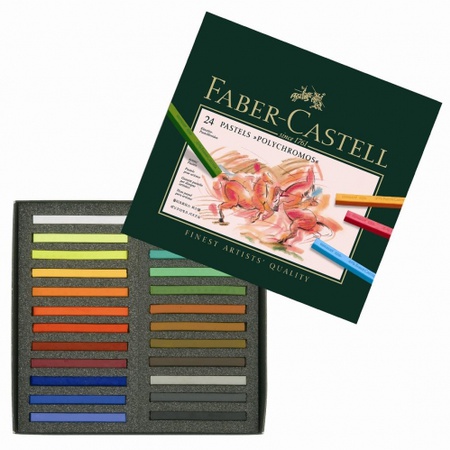 Пастель для художников немецкого производителя Faber Castell серии Polychromos 24 цвета в картонной коробке. Пастель с высокой концентрацией качестве…