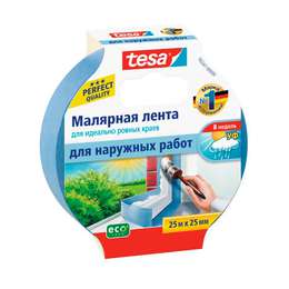 картинка Лента малярная синяя tesa для чётких краев 25 м x  25 мм