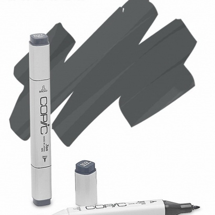 картинка Маркер спиртовой copic, два пера, цвет n9