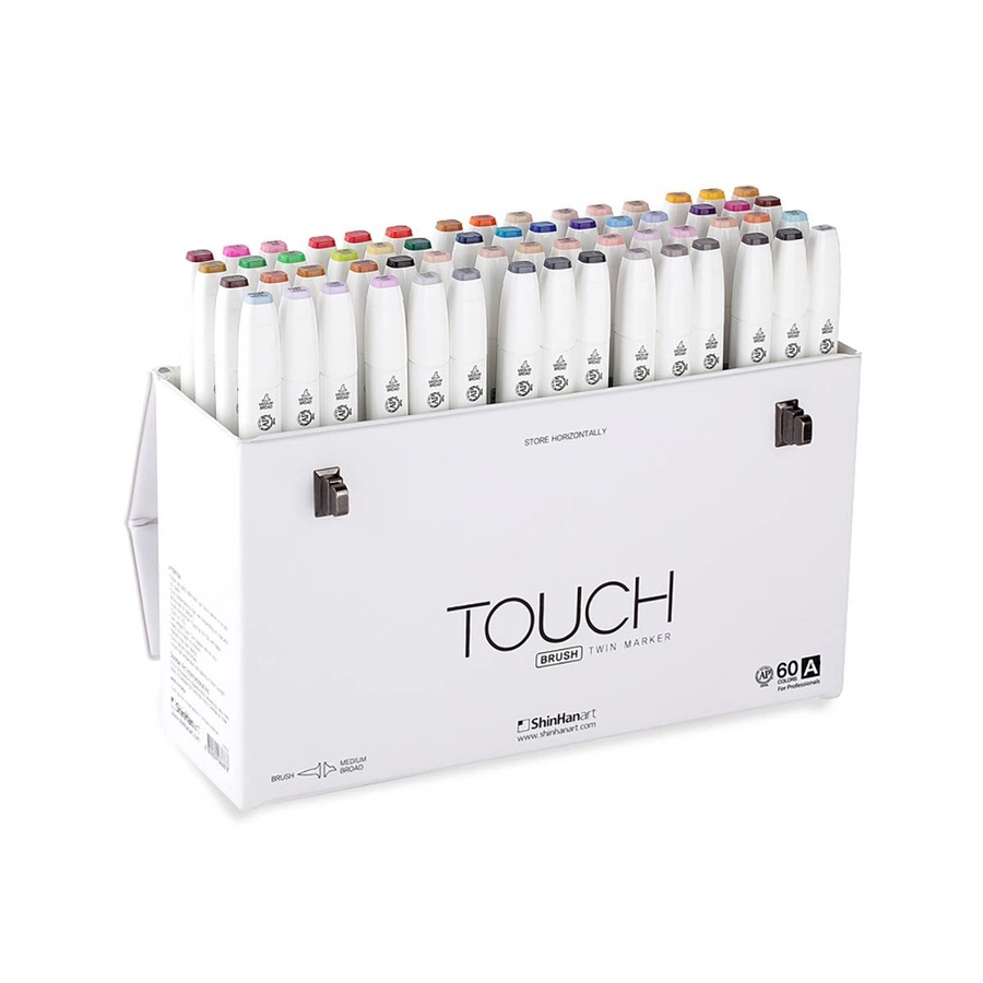 изображение Набор спиртовых маркеров touch brush 60 цветов  а