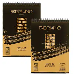 фотография Блокнот fabriano schizzi а4, 90 г/м2, 120 листов на спирали