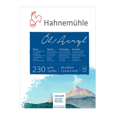 фото Альбом-склейка для акрила и масла hahnemuhle oil/acrylic, 230 г/м², 18х24 см, 10 листов