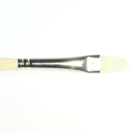 фото Кисть щетина для масла сонет №5, овальная 11 мм  на длинной ручке покрытая лаком