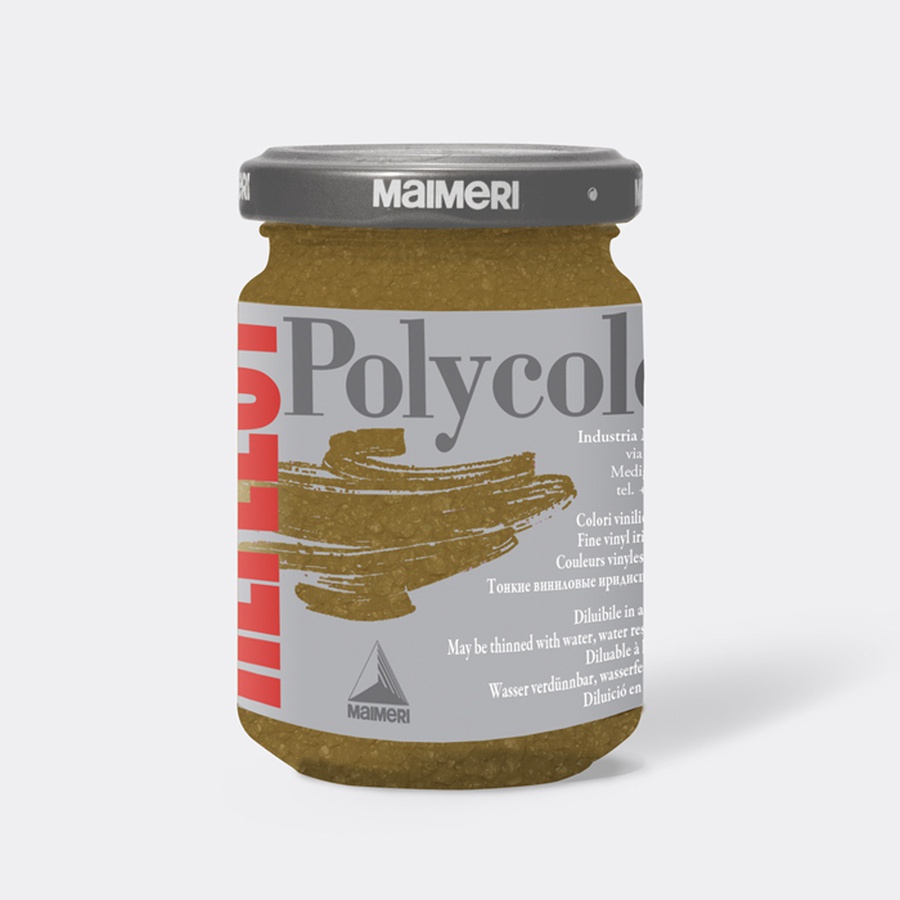 фото Краска акриловая maimeri polycolor reflect, банка 140 мл, золотой отражающий