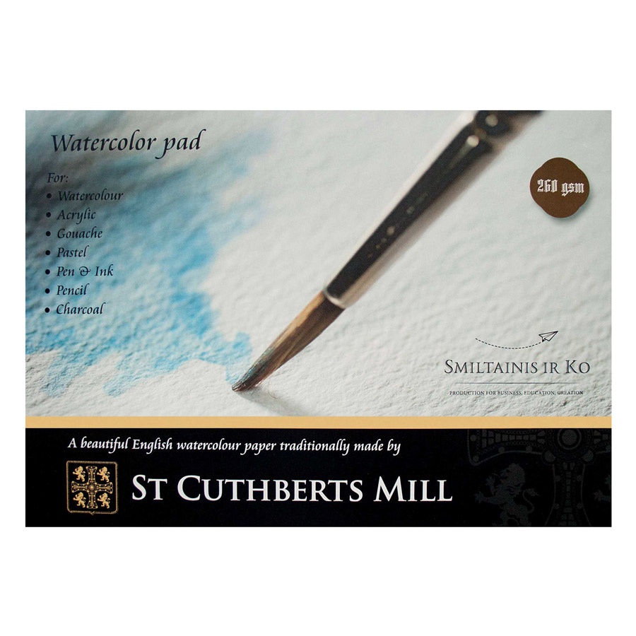 картинка Альбом для акварели smiltainis sm-lt watercolor pad st. cuthberts mill а4 260 г/м2, 20 листов