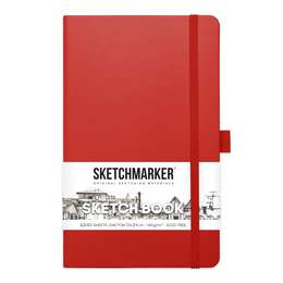 фотография Блокнот для зарисовок sketchmarker  13*21 см 80л красный
