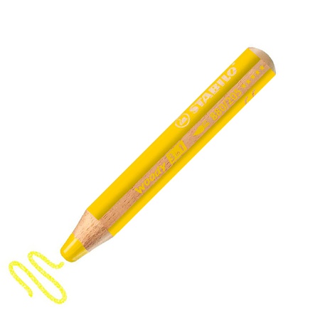 картинка Карандаш акварельный stabilo woody 3-в-1 жёлтый