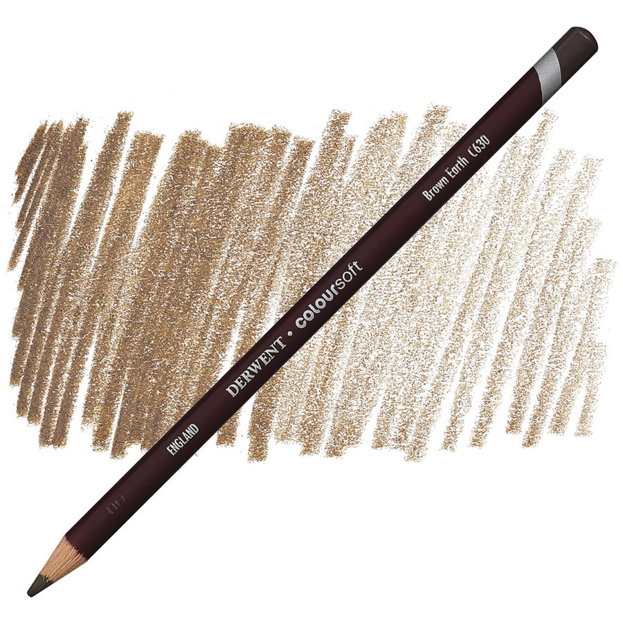изображение Карандаш цветной derwent coloursoft c630 коричневая земля