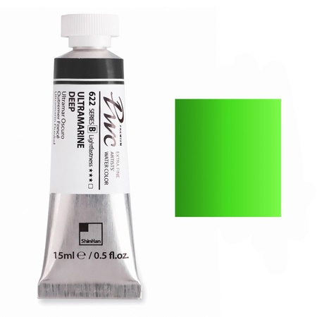 картинка Краска акварельная shinhanart pwc, туба 15 мл, 568 кадмий зелёный средний c