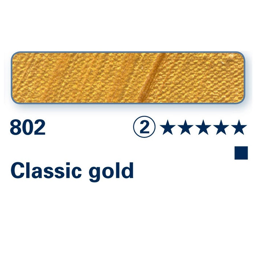 фото Краска масляная schmincke norma professional № 802 золотой классический, туба 35 мл