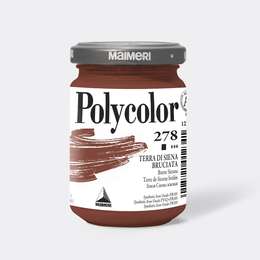 фотография Краска акриловая maimeri polycolor, банка 140 мл, земля сиены жжёная