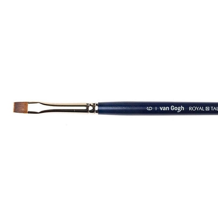 изображение Кисть колонок  vangogh 132s плоская, укороченная ручка №6