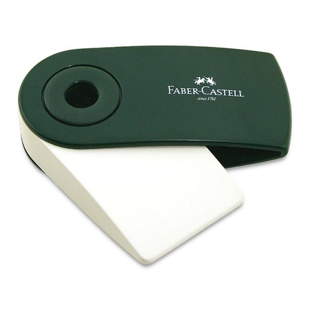 Качественный ластик Faber-Castell Sleeve эргономичной формы  предназначен для приятного и мягкого стирания. После использования  ластик убирается в ф…