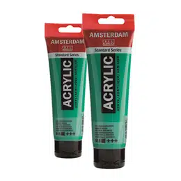 изображение Краска акриловая amsterdam, туба 120 мл, № 615 зелёный изумрудный