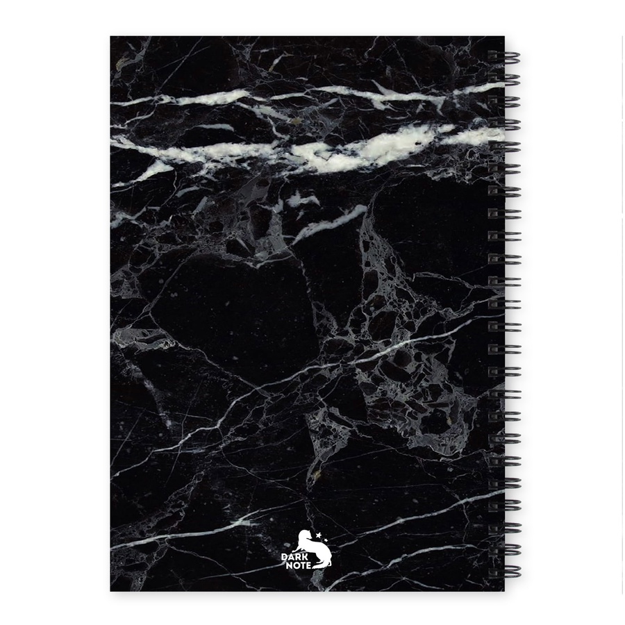 картинка Скетчбук dark note мрамор черный