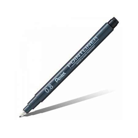изображение Линер pentel pointliner 0,8 мм, черные чернила
