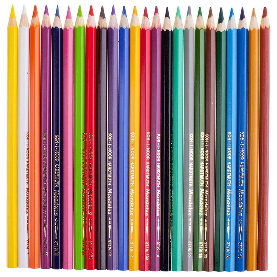 фотография Набор акварельных карандашей mondeluz koh-i-noor, 24 цвета в картонной коробке