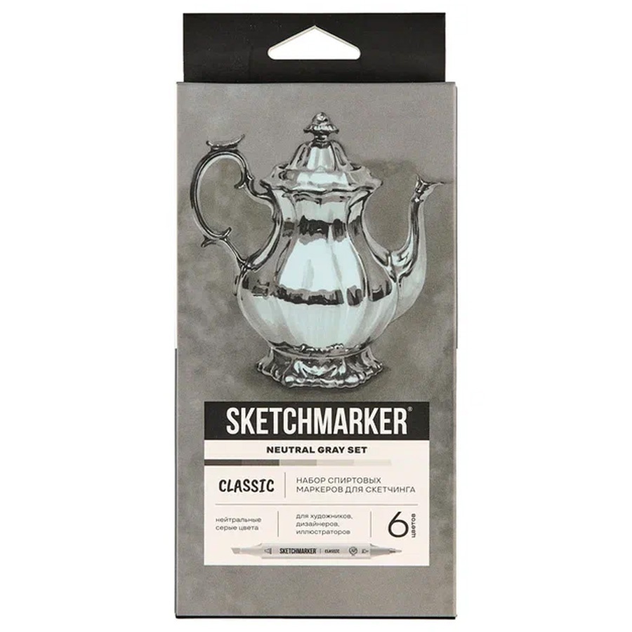 фото Набор маркеров sketchmarker classic neutral gray set 6цв