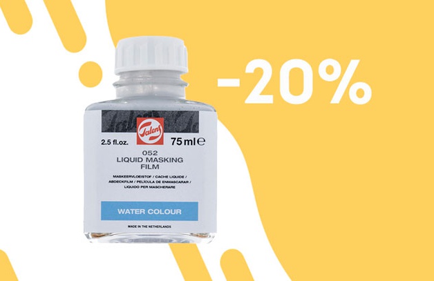 Скидка 20% на жидкость для маскирования для акварели
СКИДКА 20% НА ЖИДКОСТЬ ДЛЯ МАСКИРОВАНИЯ ДЛЯ АКВАРЕЛИ
Купить жидкость
Предложение действительно до 03.08.2021
СМОТРЕТЬ ВЕСЬ АССОРТИМЕНТ БРЕНДА TALENS