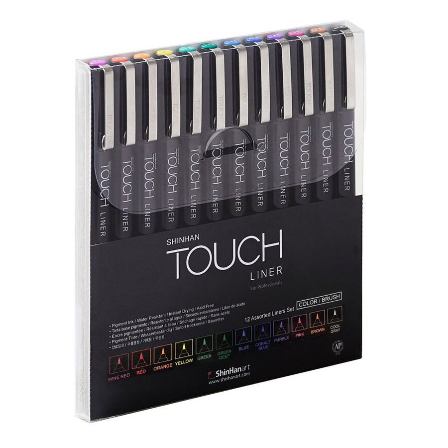 фотография Набор линеров touch liner brush shinhanart 12 цветов