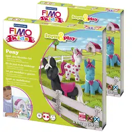 фотография Набор полимерной глины fimo kids пони 4 цвета по 42 г + стек