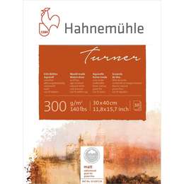 фотография Склейка для акварели hahnemuhle william turner, 100% хлопок, 300 г/м2, 10 листов, 24х32 см, мелкое зерно