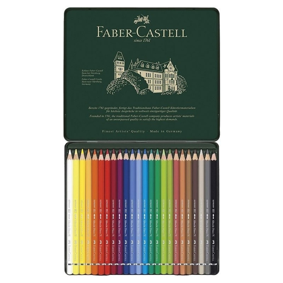 фотография Набор акварельных карандашей faber-castell albrecht durer 24 цвета, в металле