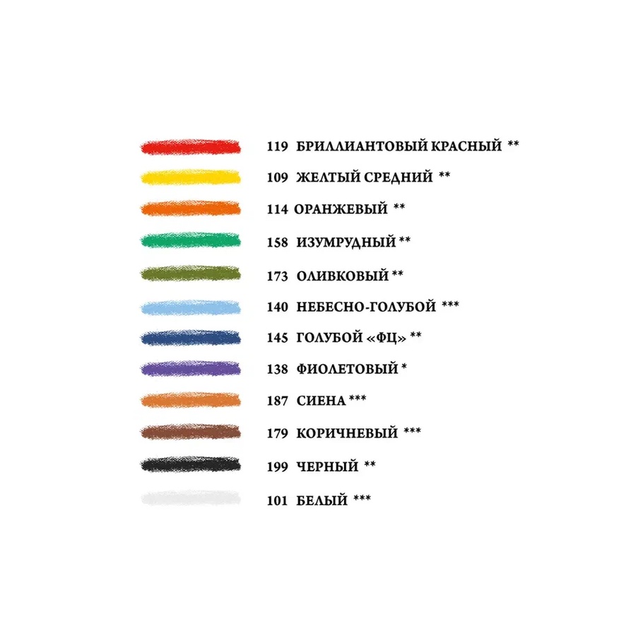 фотография Набор пастельных карандашей монолитов малевичъ grafart, 12 цветов
