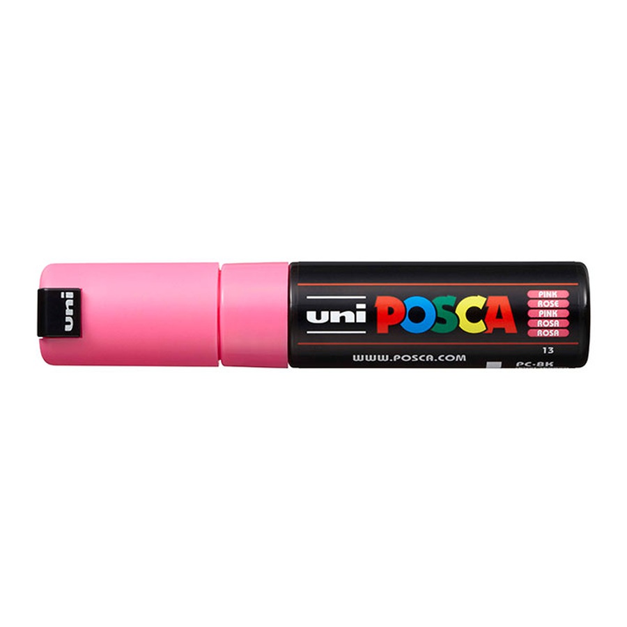 изображение Маркер posca pc-8k, розовый, до 8.0 мм, скошенный наконечник
