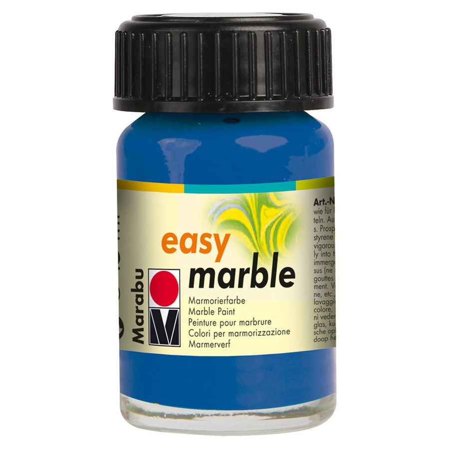 фото Краска для марморирования easy marble marabu, 15 мл, лазурная