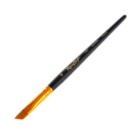 фото Кисть синтетика roubloff № 10 скошенная, короткая ручка, 1365