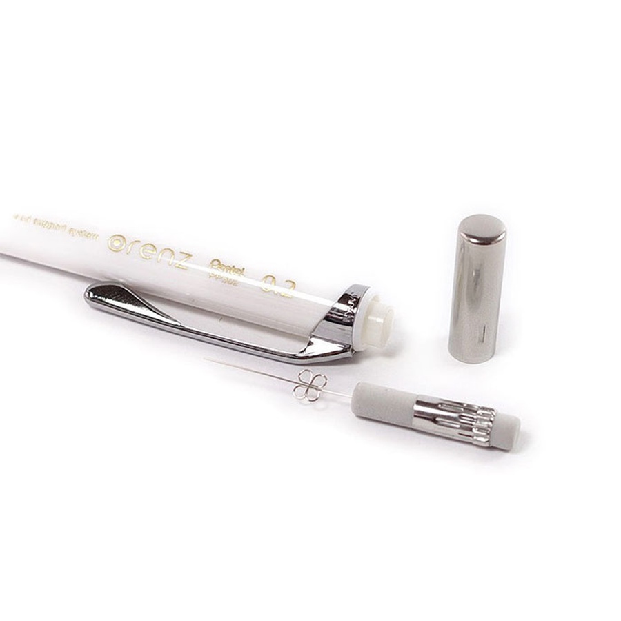 картинка Карандаш автоматический профессиональный pentel orenz, белый, 0,2 мм