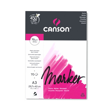 Альбом-склейка для маркера 70 листов А3 бумага экстрагладкая Marker Layout Canson, 70 г/м2