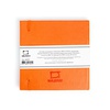изображение Скетчбук для акварели малевичъ, 100% хлопок, оранжевый, 200 г/м, 14,5х14,5 см, 30л