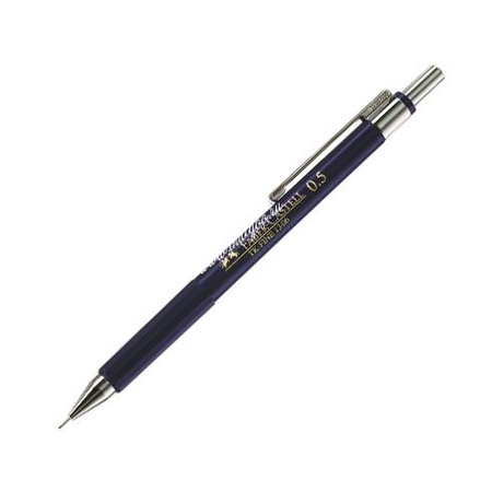Механический карандаш Faber-Castell TK-fine с толщиной линии 0,5 мм. Металлических клип, технология выдвижения грифеля без сжатия, при которой грифел…