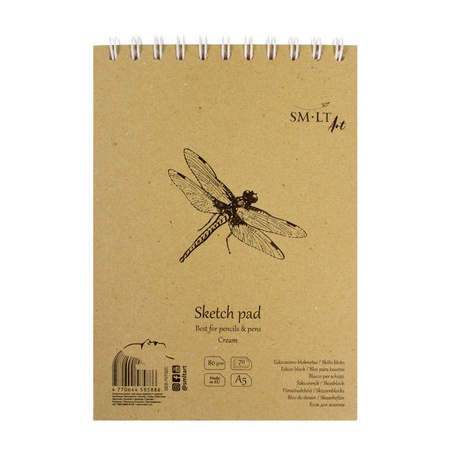 картинка Альбом для скетчей smiltainis sm-lt sketch pad cream а4 100 листов, 80 г/м2