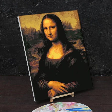 фотография Картина по номерам на холсте с подрамником мона лиза, леонардо да винчи 40х50 см