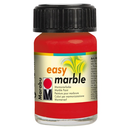 фотография Краска для марморирования easy marble marabu, 15 мл, красная вишня