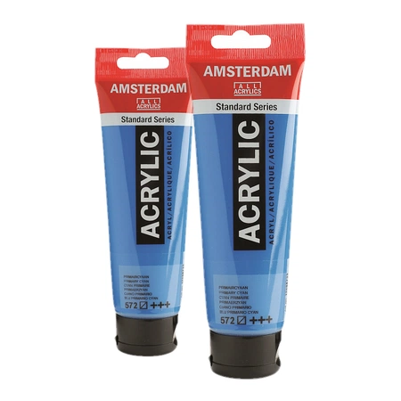 фотография Краска акриловая amsterdam, туба 120 мл, № 572 голубой основной