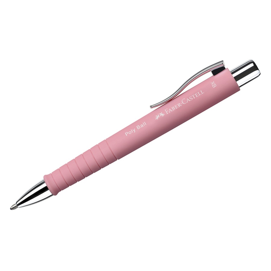 изображение Ручка шариковая автоматическая faber-castell "poly ball xb", синяя, 1,4 мм, софт тач
