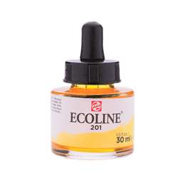 фотография Акварель жидкая ecoline банка 30 мл № 201 желтый светлый