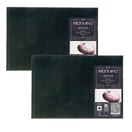 фото Комплект "блокнот д/зарис-к fabriano sketchbook 110г,а5,м/з,ланд-т" 2 шт.
