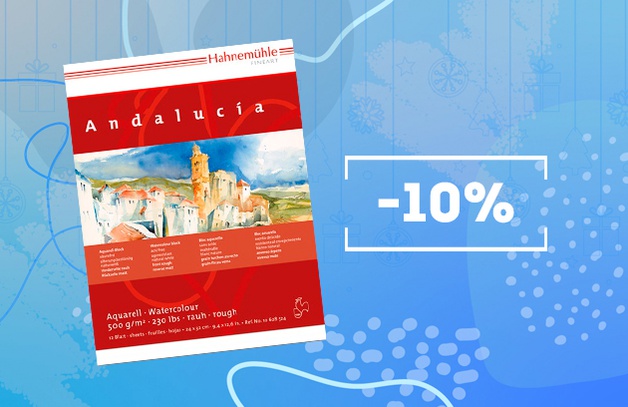Скидка 10% на бумагу Hahnemuhle
Скидка 10% на бумагу Hahnemuhle
Выбрать товар
Предложение действительно до 10.01.2023 г.