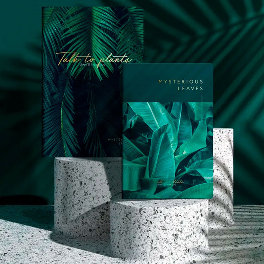 изображение Ежедневник недатированный a5, 136л., кожзам, greenwich line "vision. palm leaves"