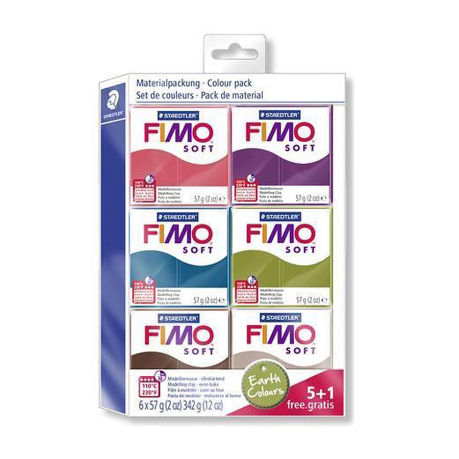 изображение Набор полимерной глины fimo soft цвета земли 2018, 6 цветов по 57 г