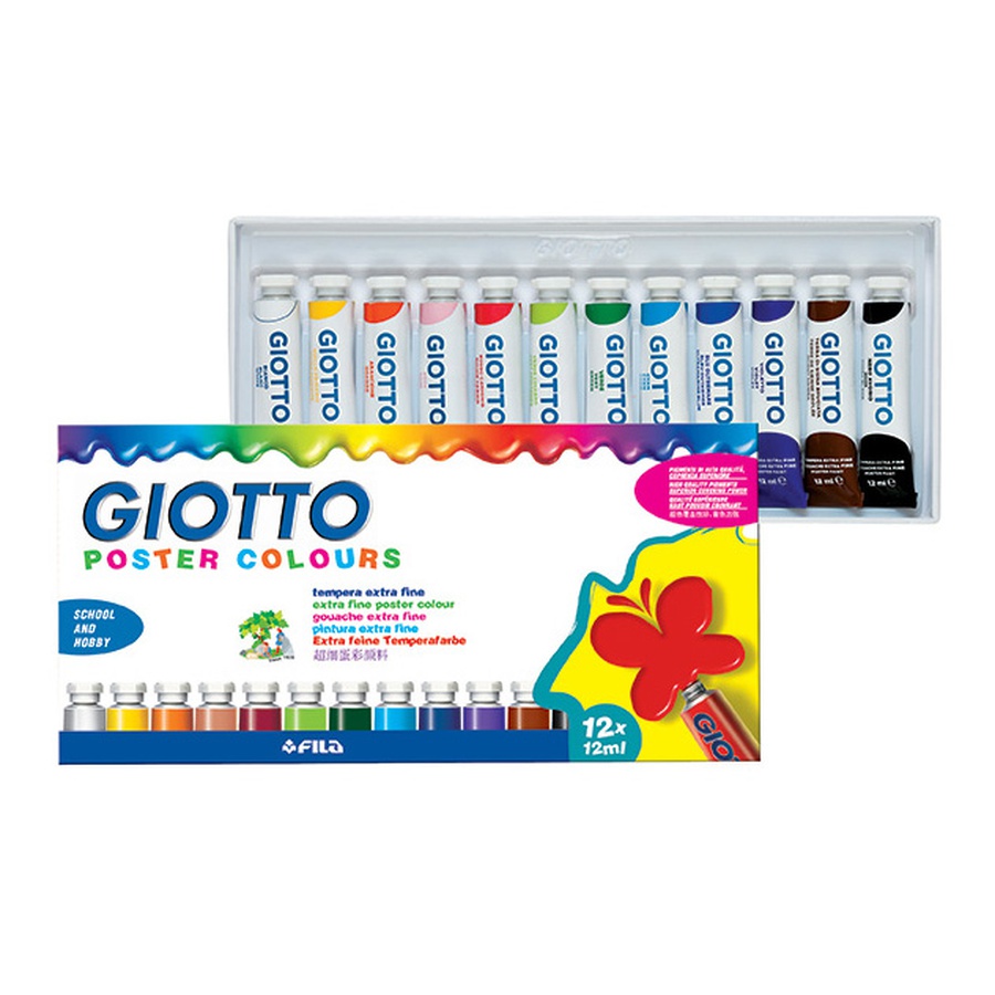 изображение Гуашевые краски giotto poster paint 12 цветов