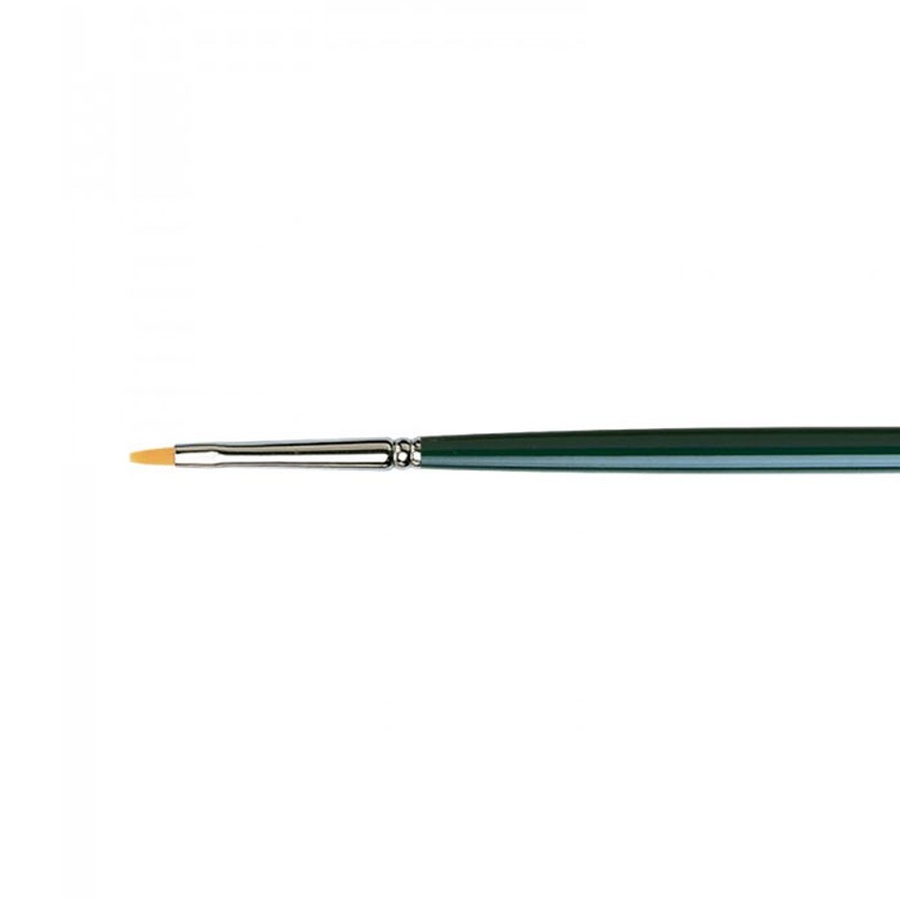 фото Кисть синтетика плоская №0, длинная ручка, серия 1870 nova, фирма da vinci