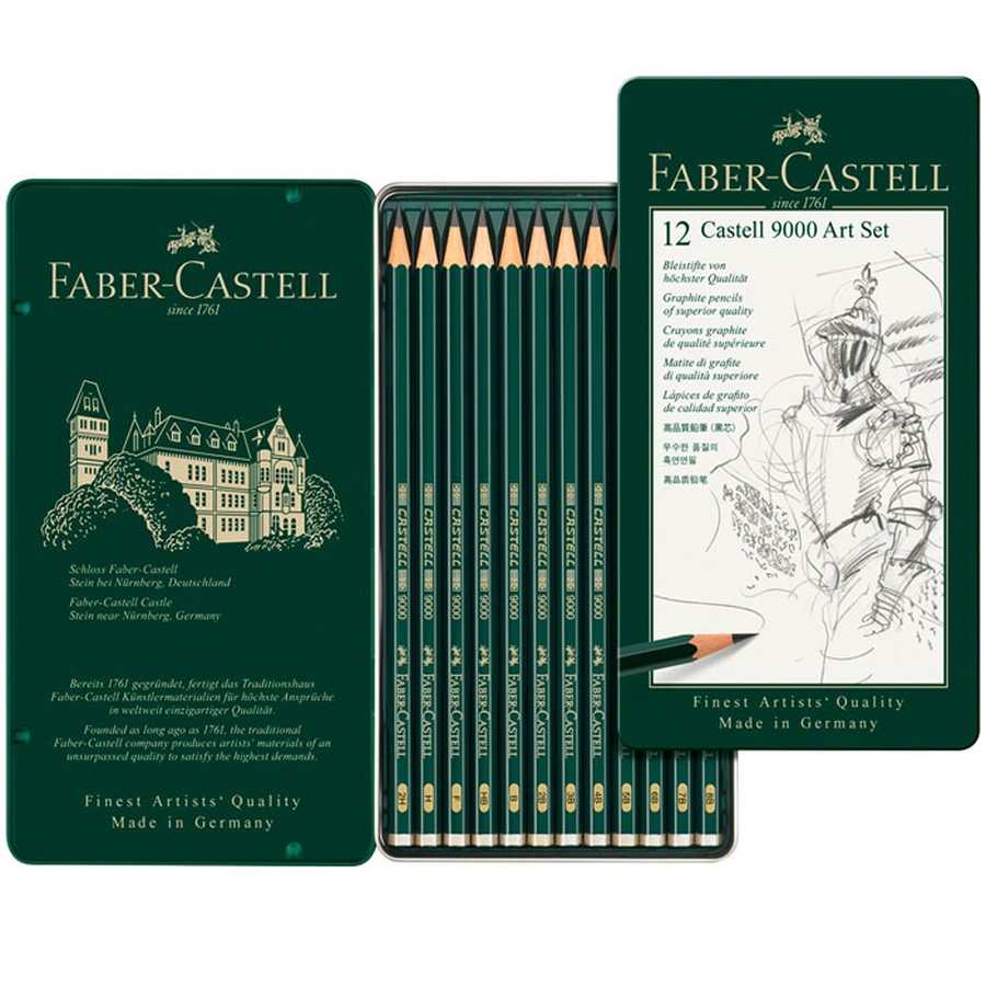 фотография Набор чернографитных карандашей faber-castell castell-9000 12 штук