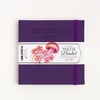 фото Скетчбук малевичъ для графики и маркеров bristol touch, фиолетовый, 180 г/м, 14х14 см, 40л